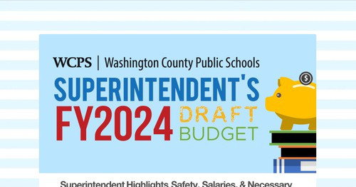 Superintendent's 2024 DRAFT Budget