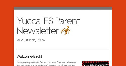 Yucca ES Parent Newsletter 🦂