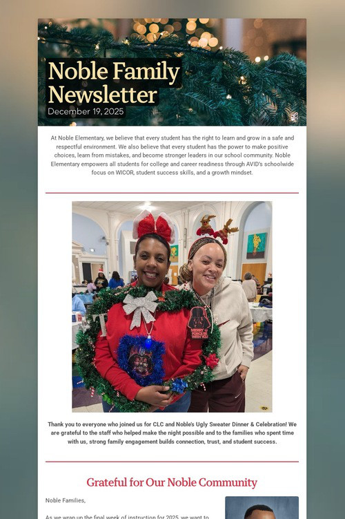 Noble Family Newsletter