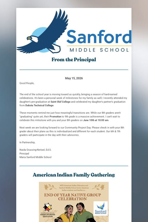 Sanford Family Newsletter Logo