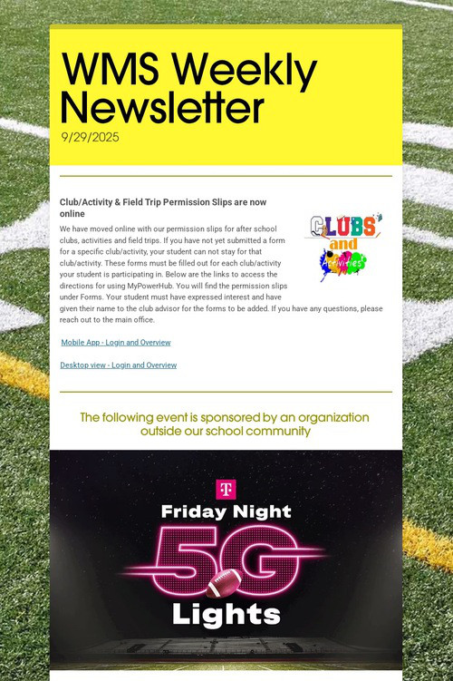 WMS Weekly Newsletter