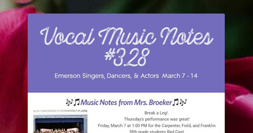 Vocal Music Notes #3.28