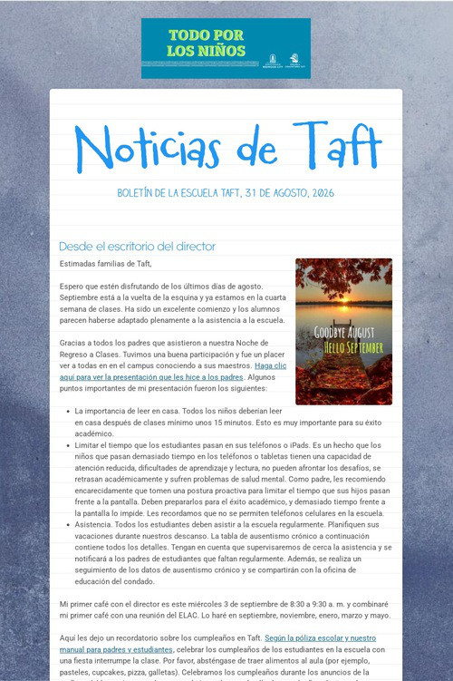Noticias de Taft