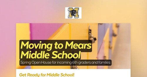 Moving to Mears Middle School