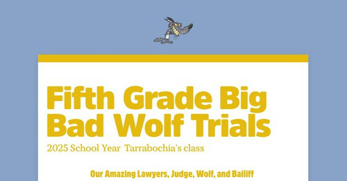 Fifth Grade Big Bad Wolf Trials