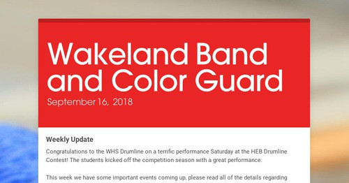 Wakeland Band and Color Guard Smore Newsletters for Business Wakeland Band and Color Guard Smore Newsletters for Business