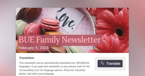BUE Family Newsletter