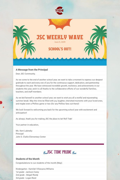 JSC Weekly Wave