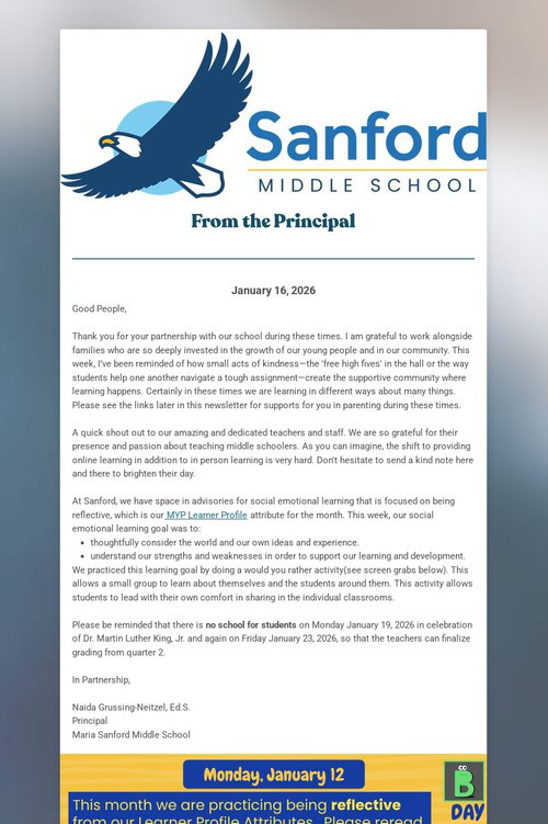 Sanford Family Newsletter
