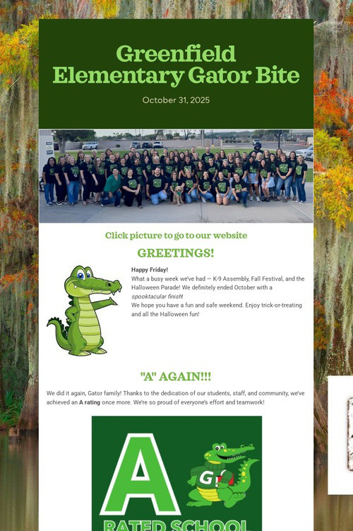 Greenfield Elementary Gator Bite