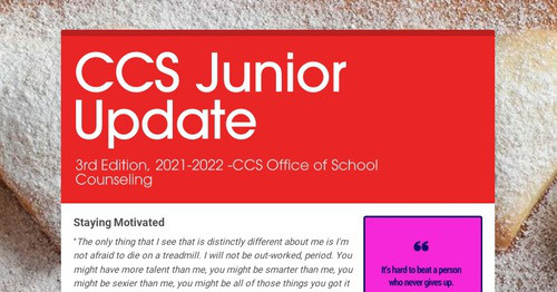 CCS Junior Update