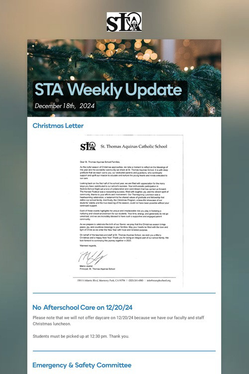 STA Weekly Update