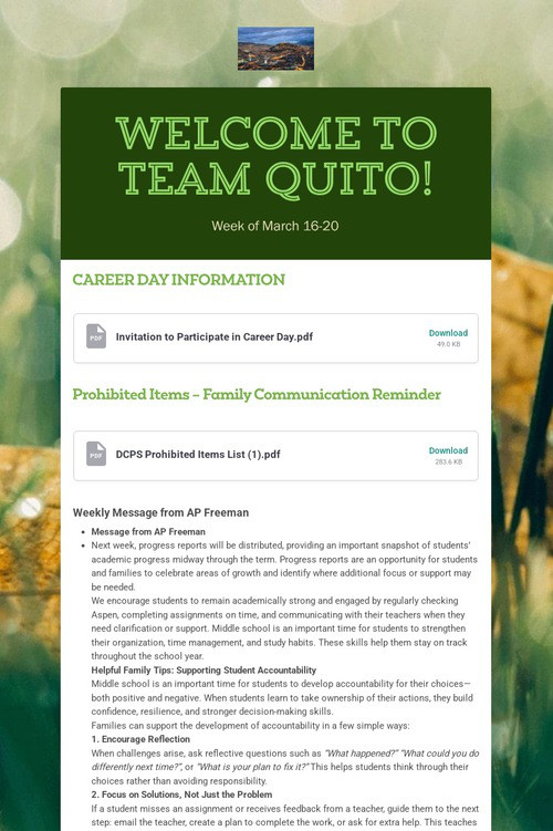 Welcome to Team Quito!