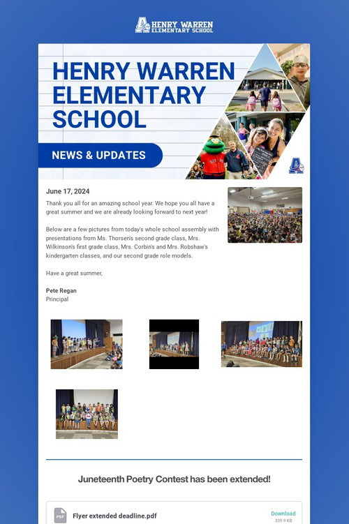 Warren School Weekly Update