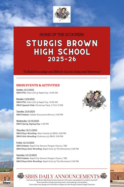 STURGIS BROWN HIGH SCHOOL