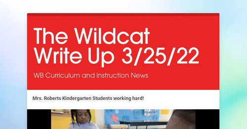 The Wildcat Write Up 3/25/22