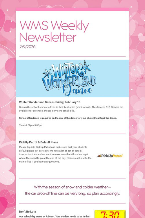 WMS Weekly Newsletter