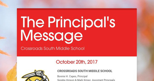 The Principal's Message | Smore Newsletters