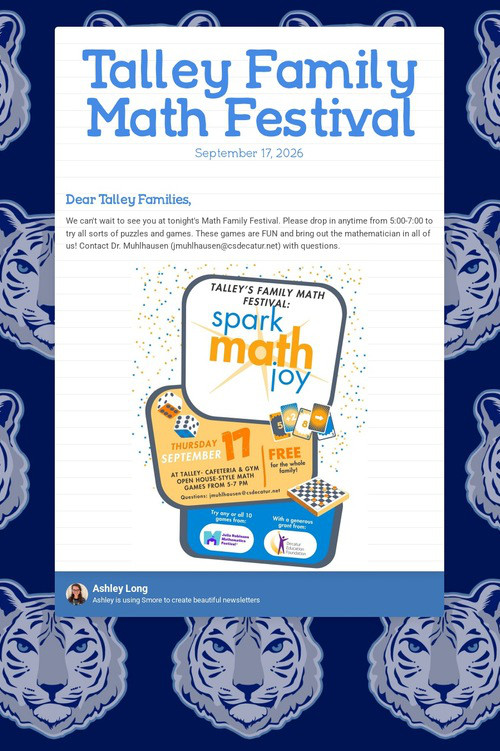 Talley Family Math Festival