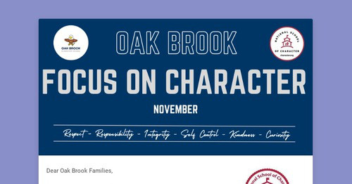 Oak Brook Character Focus