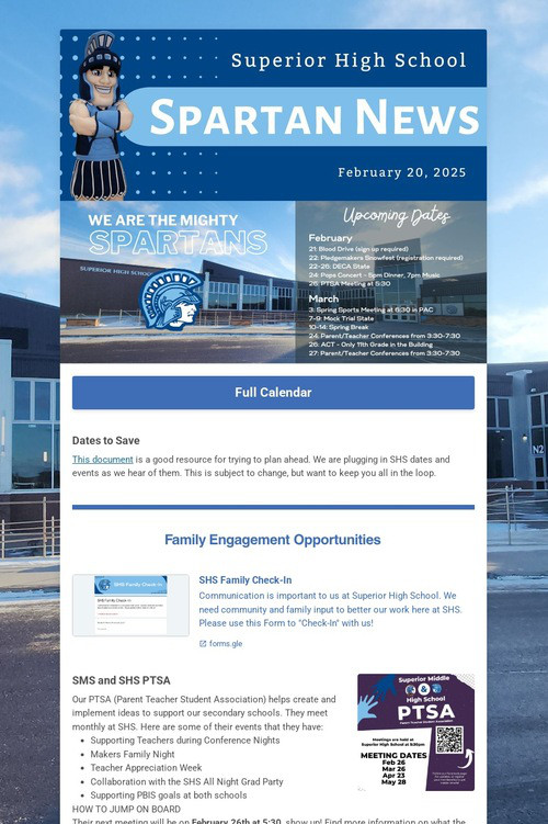 SHS Family News