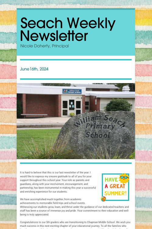 Seach Weekly Newsletter