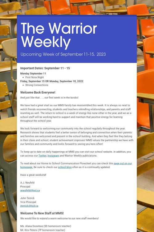 The Warrior Weekly