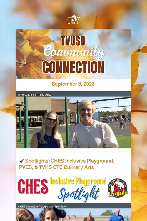 TVUSD COMMUNITY CONNECTION