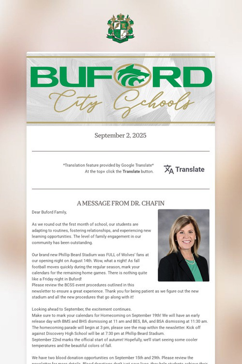 BCSS District Newsletter SEPT 2025