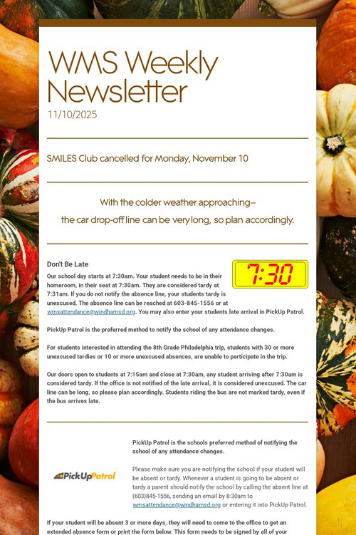 WMS Weekly Newsletter
