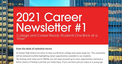 2021 Career Newsletter #1