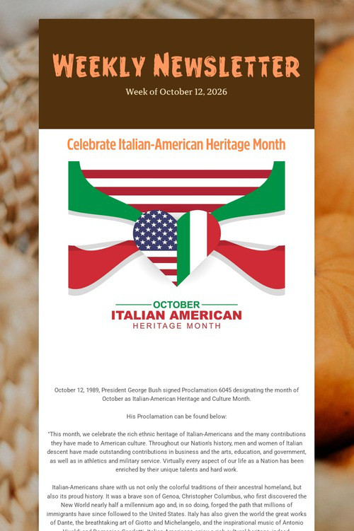 Weekly Newsletter