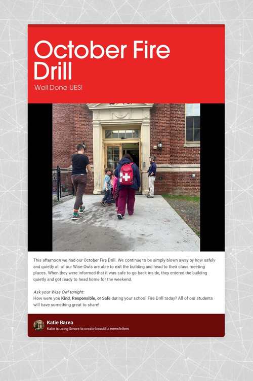 October Fire Drill