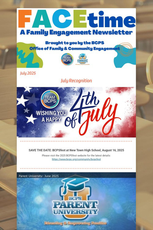 FACEtime Newsletter