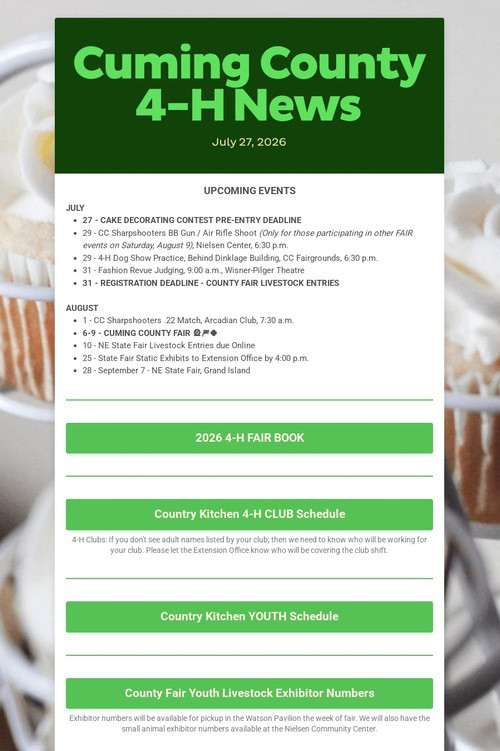 Cuming County 4-H News