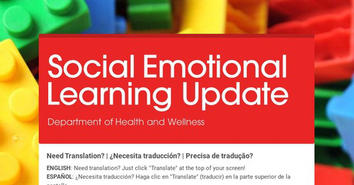 Social Emotional Learning Update