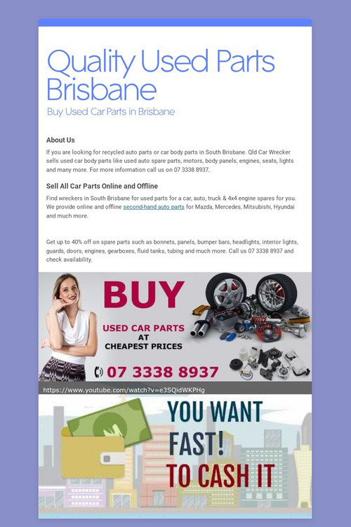 Quality Used Parts Brisbane