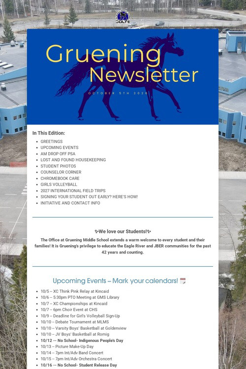 Gruening News: 26/27