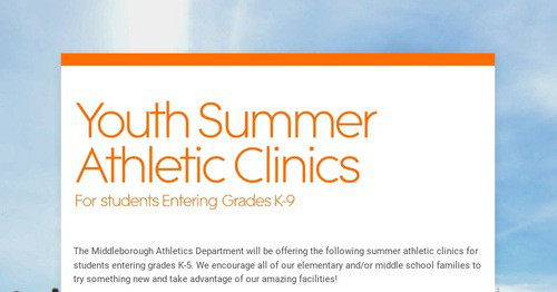 Youth Summer Athletic Clinics
