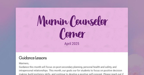 Murnin Counselor Corner