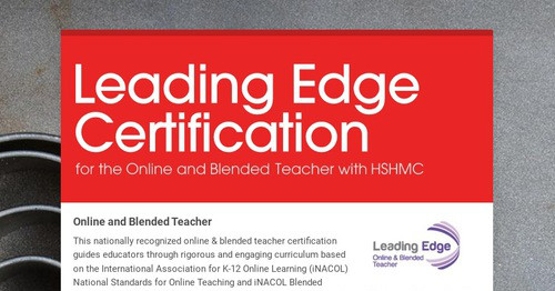 Leading Edge Certification Smore Newsletters