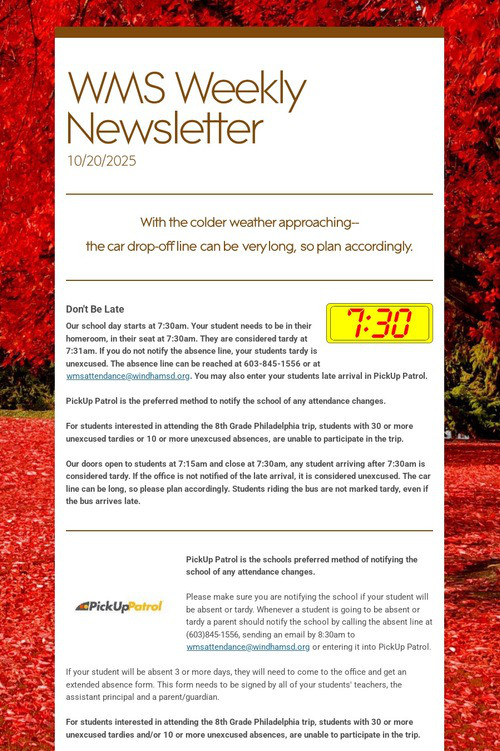 WMS Weekly Newsletter