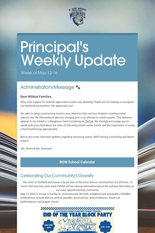 Principal's Weekly Update