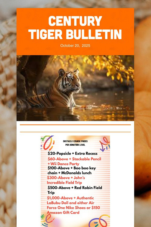 CENTURY              TIGER BULLETIN