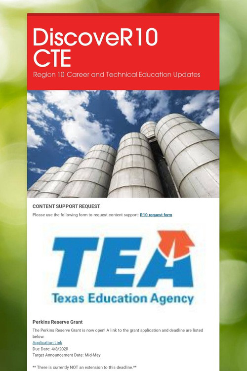 DiscoveR10 CTE