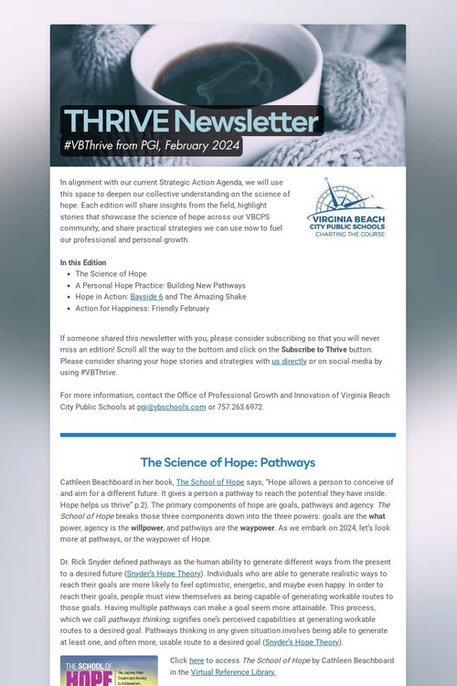 THRIVE Newsletter
