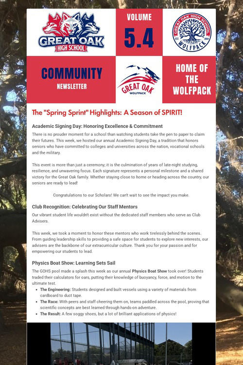 Great Oak - Newsletter Volume 5.4