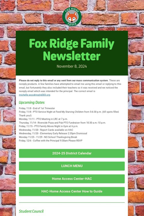 Fox Ridge Elementary Fox Ridge Elementary School
