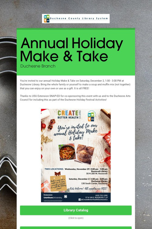 Annual Holiday Make & Take