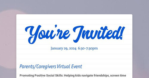 You're Invited!